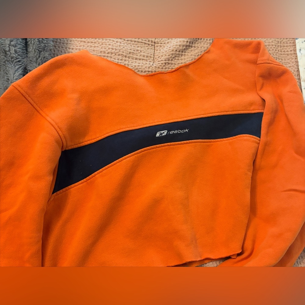 Reebok Bold Orange and Navy Pullover Sweatshirt